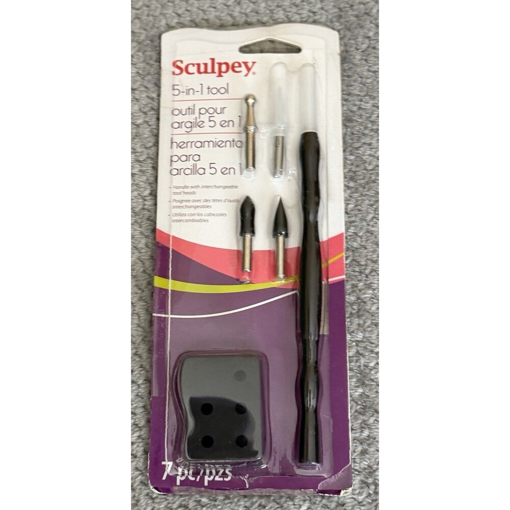 Sculpey 5-in-1 Tool: Handle with Interchangeable Tool Heads ~ ASCT01